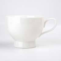 45cl 16 oz Plain White Big Oversize Large Ceramic Porcelain Latte Coffee Mugs and Cups