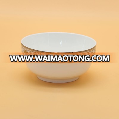 Household items elegant ceramic white porcelain rice bowl