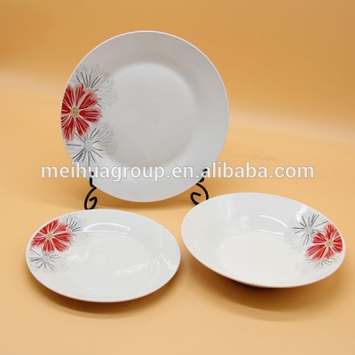 18 pcs white porcelain ceramic dinner set