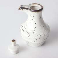 Durable Color Glaze Porcelain Soy Sauce Pot Small Restaurant/